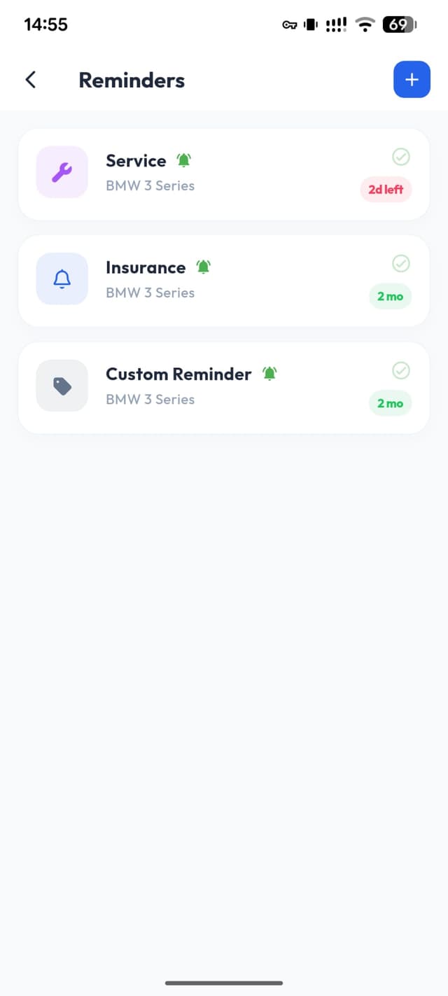 Never miss a service, ever again.